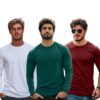 Veirdo® Pure Cotton Round Neck Regular Fit Solid Full Sleeve... - Image 2