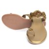 XE Looks Women\'s Copper Gold Embellished Slippers | Glitter... - Image 8