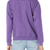 Hanes Women's V-Notch Pullover Fleece Sweatshirt, Violet Spl... - Image 3