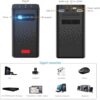 Mini DLP 3D Projector, Portable HD LED WiFi Projector Batter... - Image 4