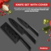 PANCA Knife Set of 3 with Cover, Stainless Steel Knives for ... - Image 4