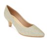 Marc Loire Women Gold Embellished Pumps Heels for Office, Pa... - Image 9