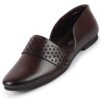 FAUSTO FST FOSME-2040 BROWN-43 Men\'s Brown Laser Cut Side O... - Image 2