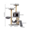 Cat Tree Tower with Scratching Post Plush Perch and Tunnel, ... - Image 3