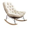 Velura Upholstered Rocking Chair Lounge Chair for Front Porc... - Image 6