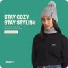 Boldfit Woolen Winter Cap for Women with Neck Warmer Soft Wo... - Image 6