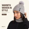 Boldfit Woolen Winter Cap for Women with Neck Warmer Soft Wo... - Image 4