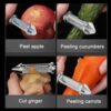 ZEVON® Stainless Steel Peeler for Vegetables and Fruits, 3 i... - Image 4