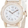Timex Women Leather Fashion Analog White Dial Watch - T2N151... - Image 2