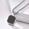 Fashion Frill Men\'s Jewellery Black Silver Chain For Men Bo... - Image 8