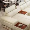 LUKRAIN® Furniture Pure & Genuine U Shape Leather Sofa Set/ ... - Image 3