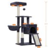 Heybly Cat Tree with Cat Self Groomer Brush, Cat Tower Condo... - Image 4