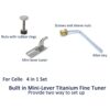 STRADPET Cello Built in Mini-Lever Titanium Fine Tuners Set,... - Image 3