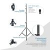 Blink Focos T4 Tripod Set, Aluminum Alloy 13ft, Professional... - Image 6
