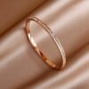 Shining Diva Fashion Latest Stylish Stainless Steel Bangle G... - Image 8
