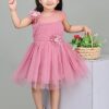 JM Enterprises Online Net Casual Knee Length Solid Frock Dre... - Image 4