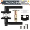 (5 Pack) Probrico Privacy Lever Door Handle Lock Keyless Squ... - Image 8