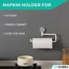 Nyarra Kitchen Towel Holder, Magic Sticker Self Adhesive Mul... - Image 5