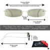 proSPORT 2 Pairs Reading Sunglasses +3.00 Smoke White & Brow... - Image 3