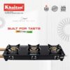 Khaitan 3 Burner BP Jio Black Toughened Glass | LPG Cooktop ... - Image 4