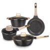 AGARO Imperial Granite Non Stick Cookware Set, 4pcs Cookware... - Image 2