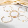 Shining Diva Fashion Set of 5 Latest Stylish Multilayer Gold... - Image 9