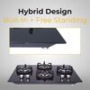 Whirlpool Hob 4 Burner Crystal Glass Auto Ignition Gas Stove... - Image 4