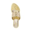 Mochi Women\'s Gold Ethnic Faux Leather Slip On Fashion Heel... - Image 6
