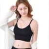 Acnos Black Green Grey Women Cotton Padded Wire Free Sports ... - Image 3