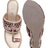 V-WALK Women\'s Slip-Ons Floral Embroidered Ethnic Wedge Hee... - Image 7