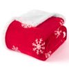 Touchat Red Sherpa Christmas Throw Blanket, Fuzzy Fluffy Sof... - Image 8