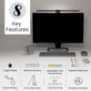 BenQ ScreenBar Halo LED Monitor Light| Lamp with Wireless Co... - Image 3