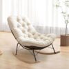 Velura Upholstered Rocking Chair Lounge Chair for Front Porc... - Image 3