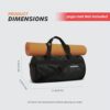 Cranique Duffle Gym Bag with Shoe Compartment & Yoga Mat Hol... - Image 3