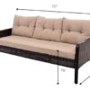 LOCCUS 6 Pieces Patio Furniture Set, Outdoor Sofa HDPE Wicke... - Image 3