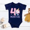 Lillypupp Monthly Milestone Four Months Birthday Unisex Cott... - Image 3