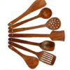 Wooden Serving and Cooking Spoons Set Kitchen Organizer Item... - Image 3