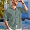 ROYALSCOUT Men\'s Solid Regular Fit Shirt (2_POP_222_Green &... - Image 6
