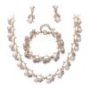 Shining Diva Fashion Stylish Combo 18k Gold Plated Pearl Nec... - Image 2