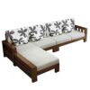 MAHIMART & HANDICRAFTS Sheesham Wood L Shape Sofa with Cente... - Image 3