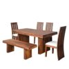 @home By Nilkamal Delmonte Six Seater Dining Table Set (Brow... - Image 5