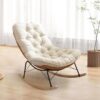 Velura Upholstered Rocking Chair Lounge Chair for Front Porc... - Image 3