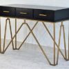 SamDecors Solid Mango Wood Black Finish with Iron Frame in G... - Image 6
