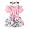 Hopscotch Baby Girls Cotton Floral And Spandex Overall Set I... - Image 5