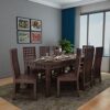 EBANSAL Wooden Dining Table 8 Seater | Eight Seater Dinning ... - Image 2