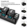 18V 4-Port Charger DC18SF Replacement for Makita 14.4V-18V L... - Image 3