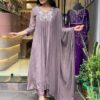 ANNI DESIGNER Women\'s Rayon Blend A-Line Embroidered Kurta ... - Image 4