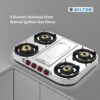 MILTON Royal Stainless Steel Gas Stove 4 Burners | ISI Certi... - Image 7
