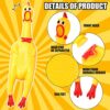 32 Pcs 12 Inches Rubber Chicken Dog Toy Yellow Squeeze Screa... - Image 3