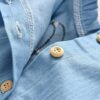 BENKILS Cute Fashion Floral Embroidered Cotton Denim Casual ... - Image 9